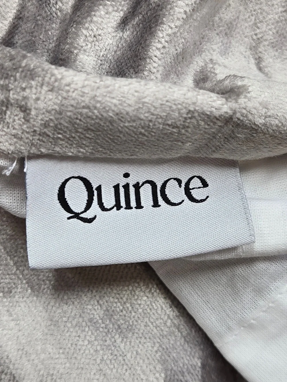 NWT QUINCE 1 48x108 Luster Velvet Curtain Silver 9788